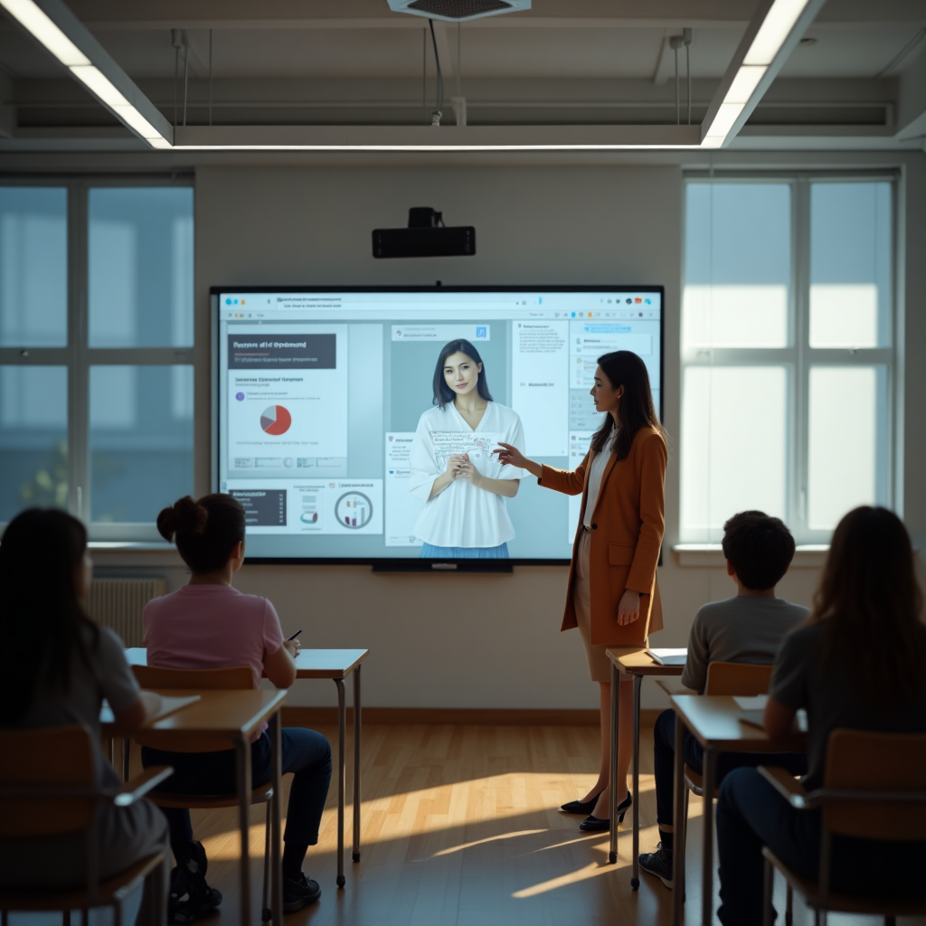 interactive lessons in a classroom